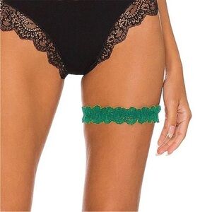 HAH Free People One and Done Emerald Green Garter